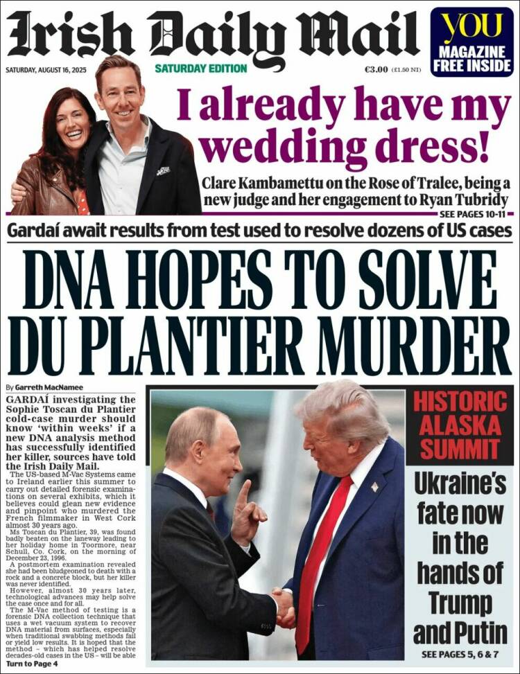 Portada de Irish Daily Mail (Irlanda)