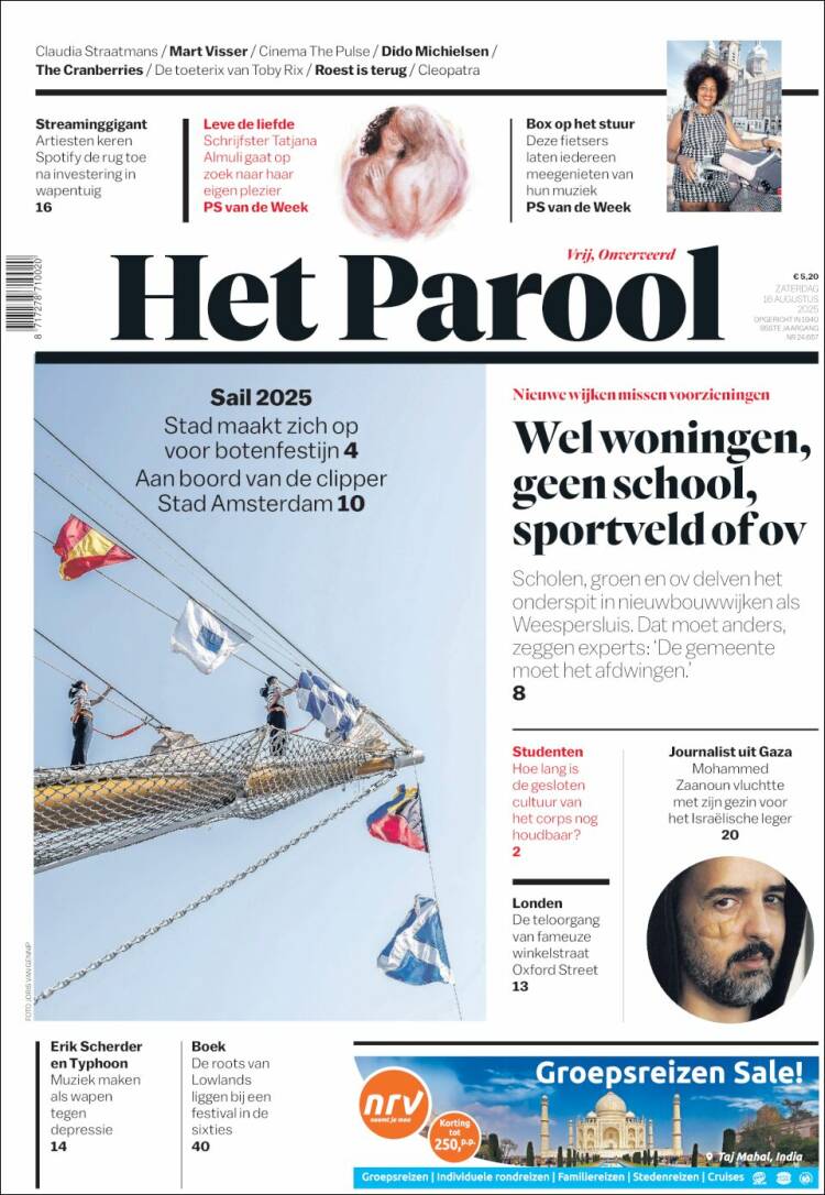Portada de Het Parool (Pa&iacute;ses Bajos)