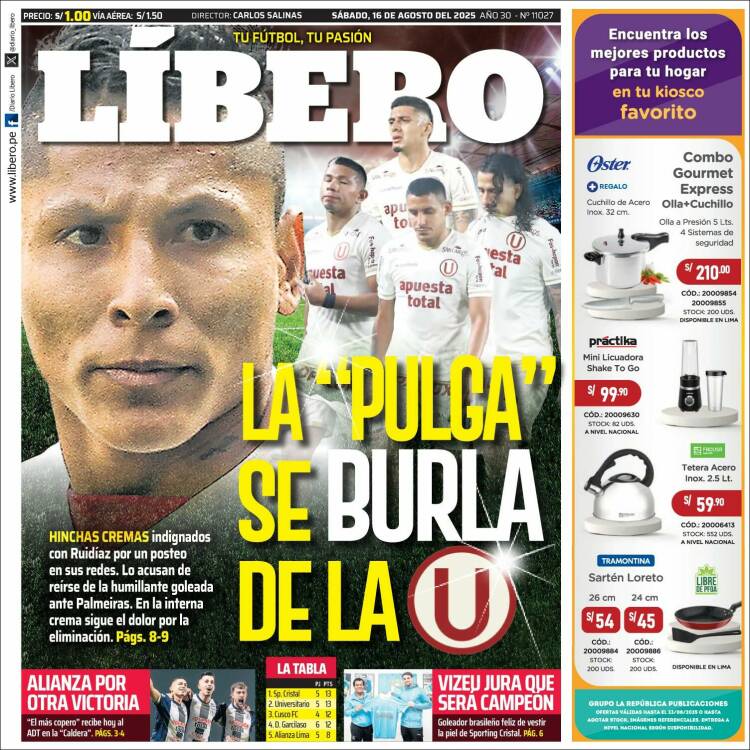 Portada de Líbero (Per&uacute;)