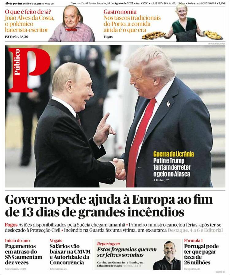 Portada de Público (Portugal)