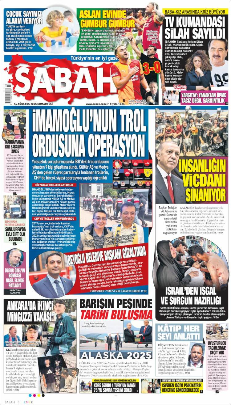 Portada de Sabah (Turqu&iacute;a)