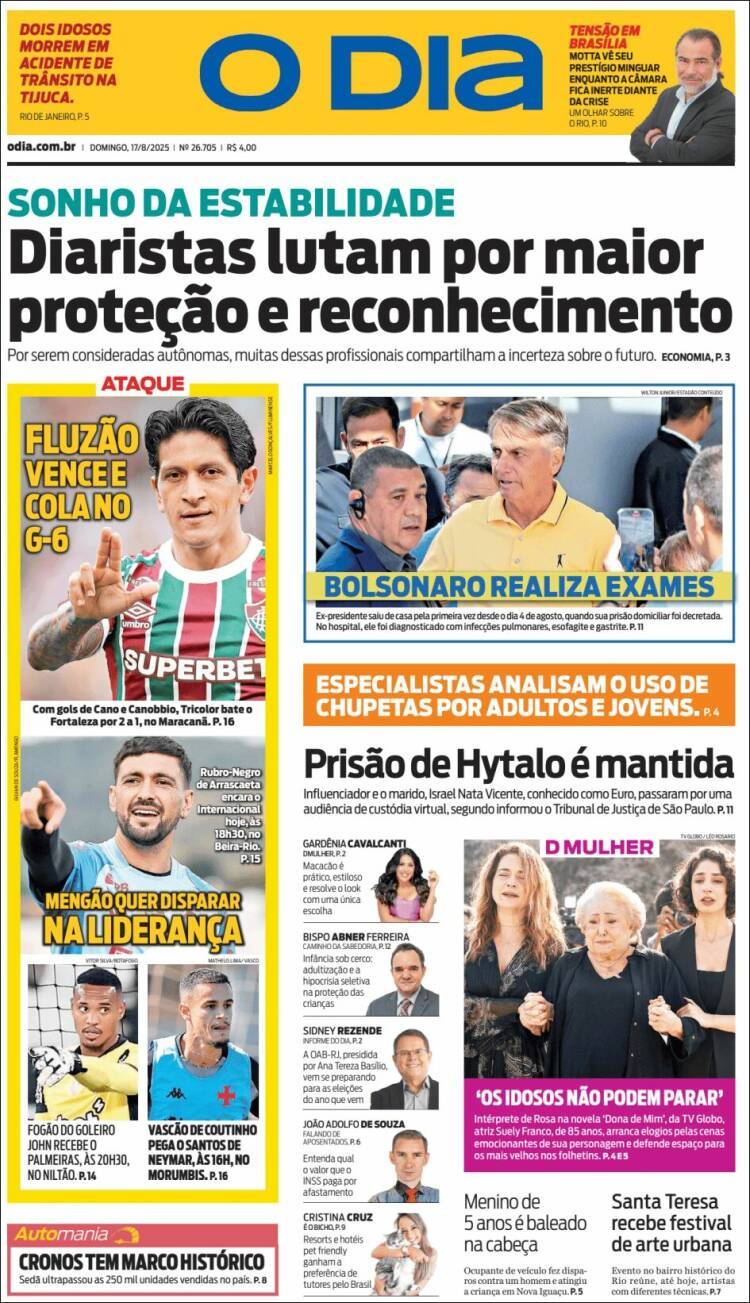 Portada de O Dia (Brasil)