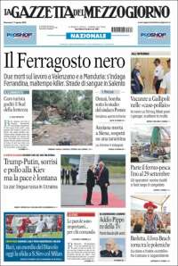 Portada de La Gazzetta del Mezzogiorno (Italie)