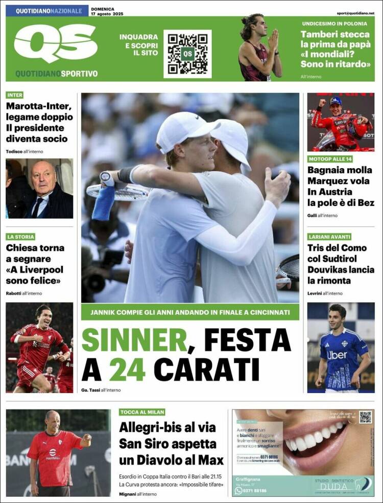 Portada de Quotidiano Sportivo (Italia)