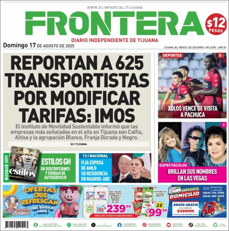 Portada de Frontera (México)