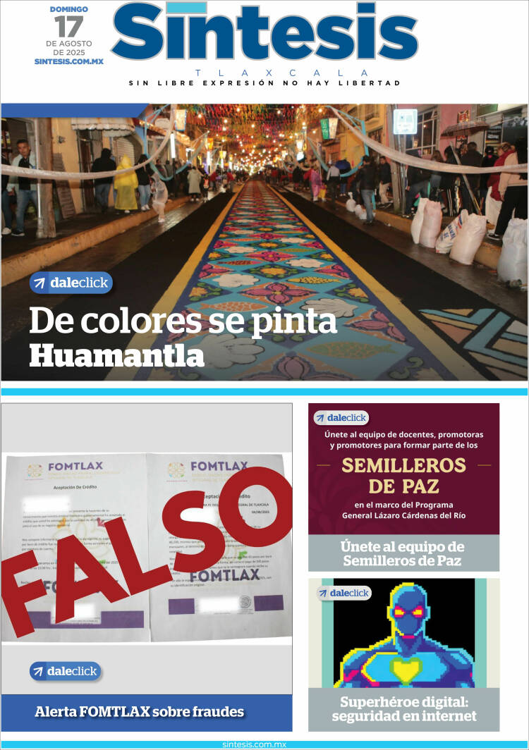 Portada de Síntesis de Tlaxcala (México)