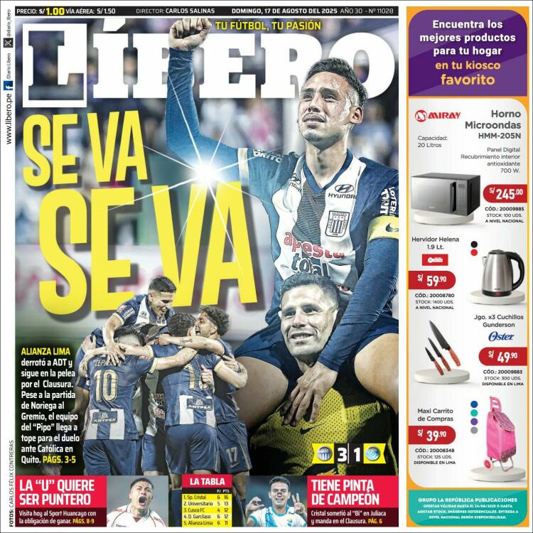 Portada de Líbero (Pérou)