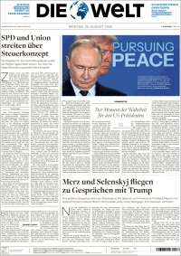 Portada de Die Welt (Allemagne)