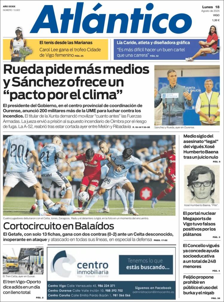 Portada de Atlántico Diario (España)