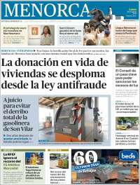 Portada de Menorca - Diario Insular (Espagne)