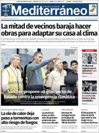 Portada de El Periódico Mediterraneo (Espagne)