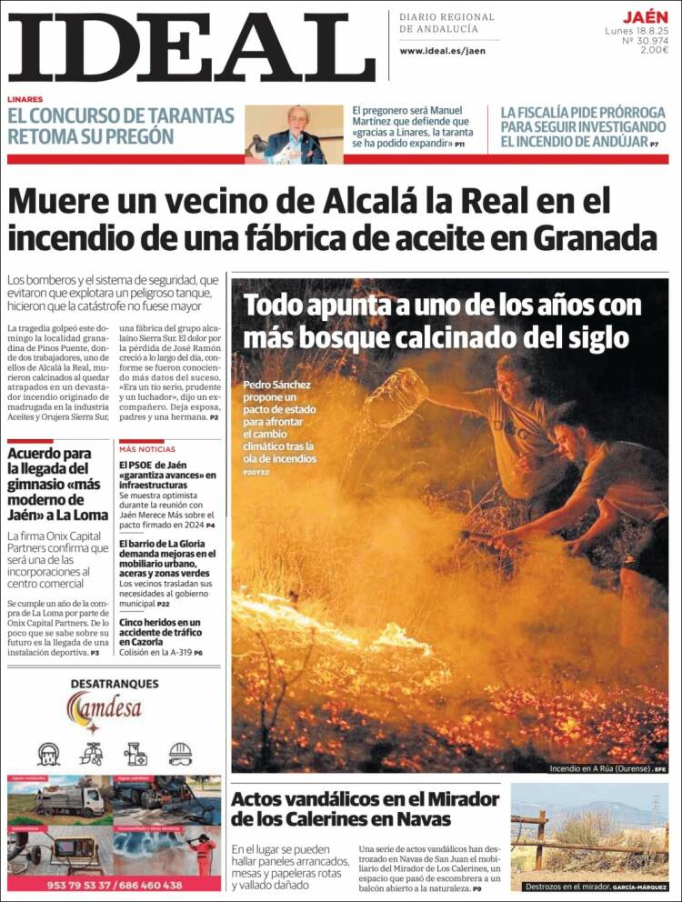 Portada de El Ideal de Jaén (España)
