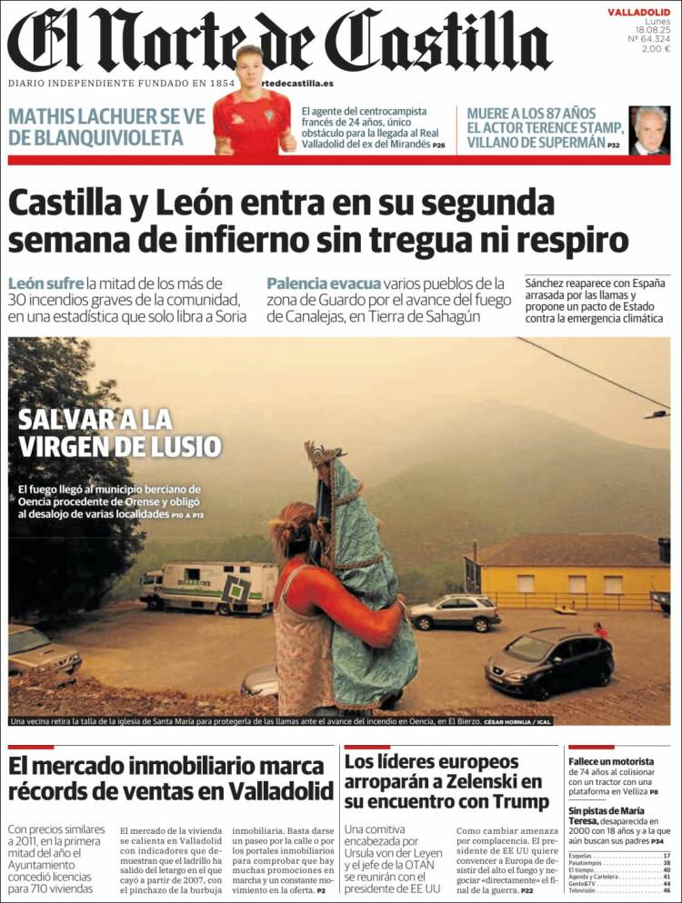 Portada de Norte de Castilla - Valladolid (España)