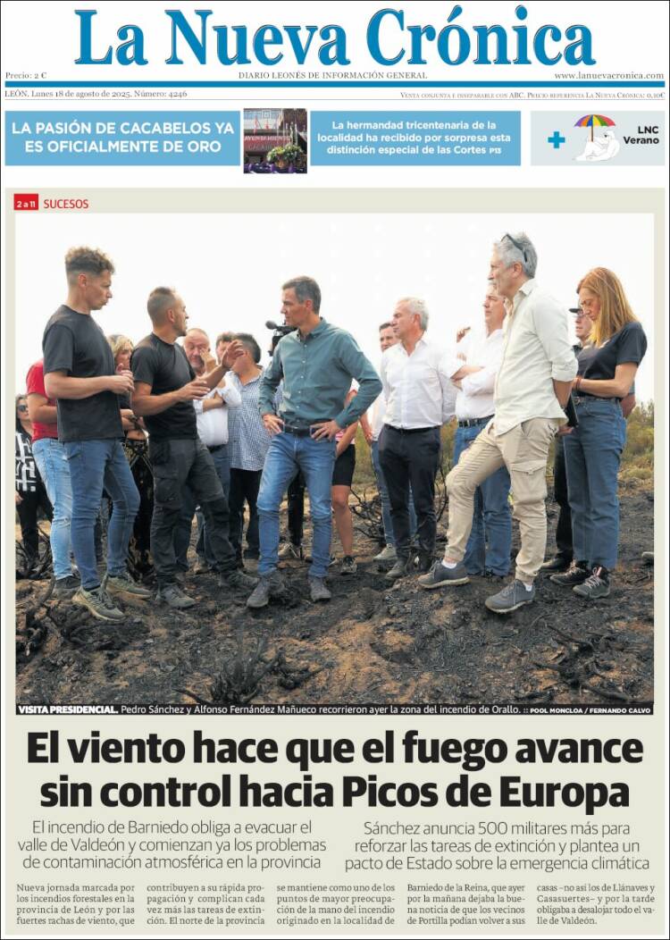 Portada de La Nueva Crónica (Espagne)