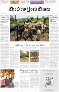 Portada de International New York Times (Europa)