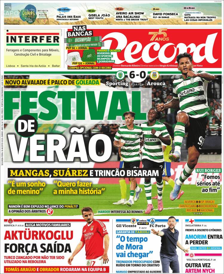 Portada de Record (Portugal)