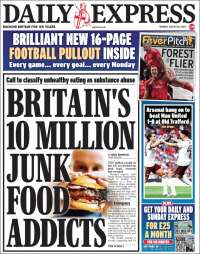 Portada de Daily Express (Royaume-Uni)