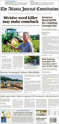 Portada de The Atlanta Journal-Constitution (USA)