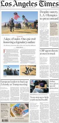 Portada de Los Angeles Times (États-Unis)