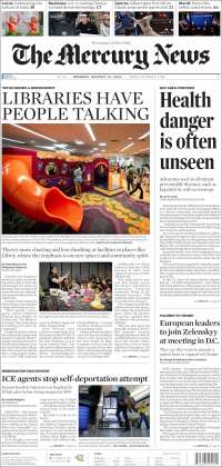 Portada de San Jose Mercury News (États-Unis)