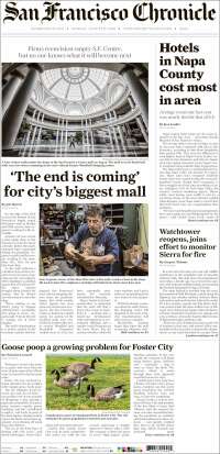 Portada de San Francisco Chronicle (États-Unis)
