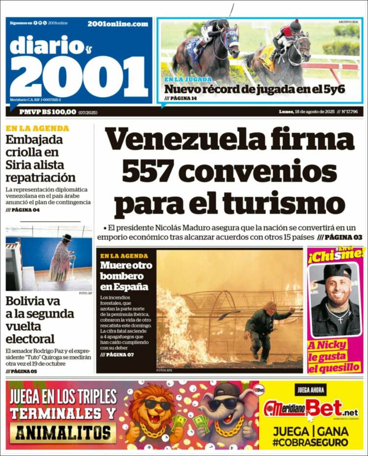 Portada de 2001 - Dosmiluno (Venezuela)