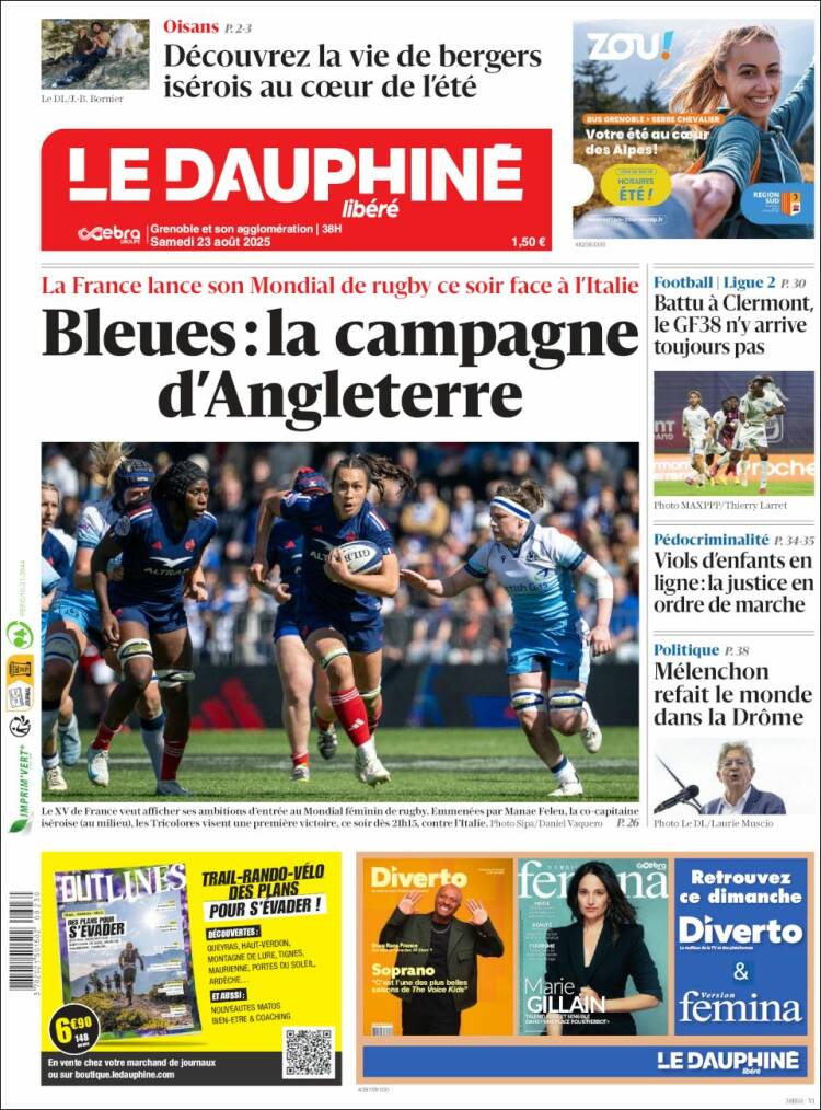 Portada de Le Dauphiné Libéré (Francia)