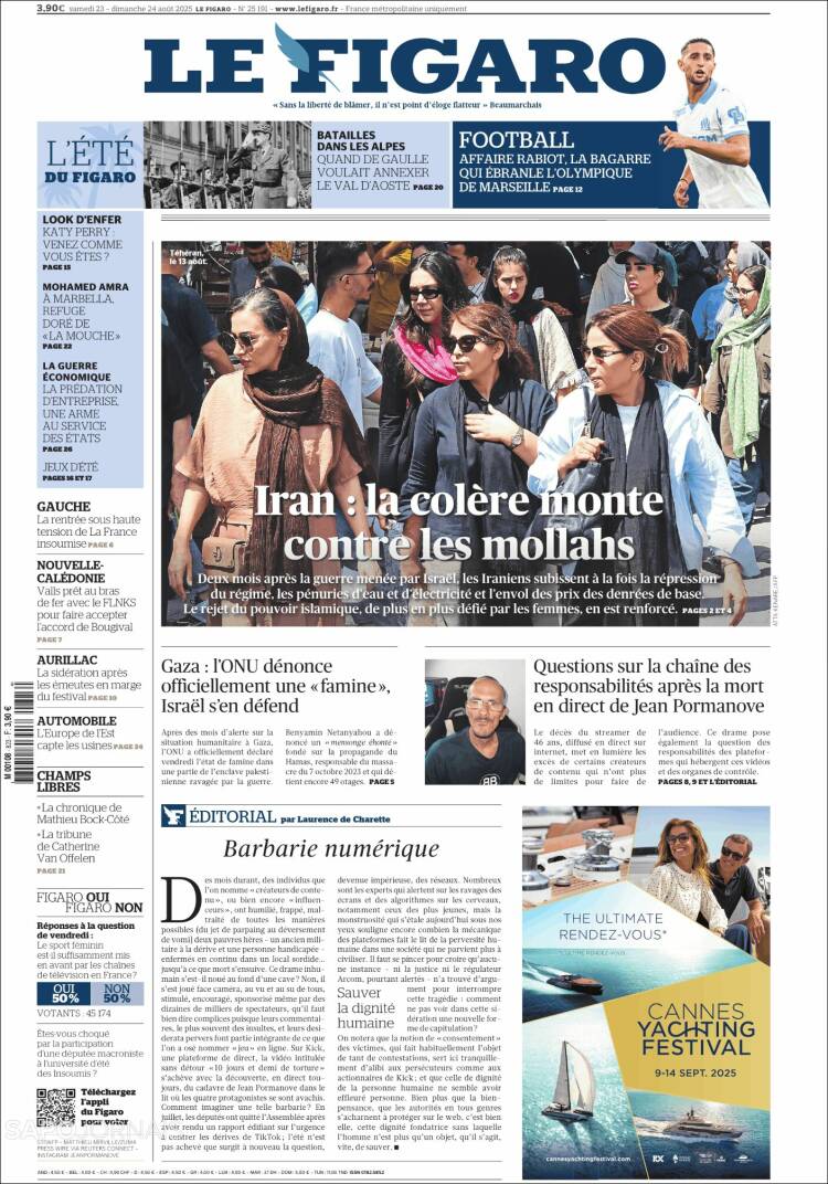 Portada de Le Figaro (Francia)