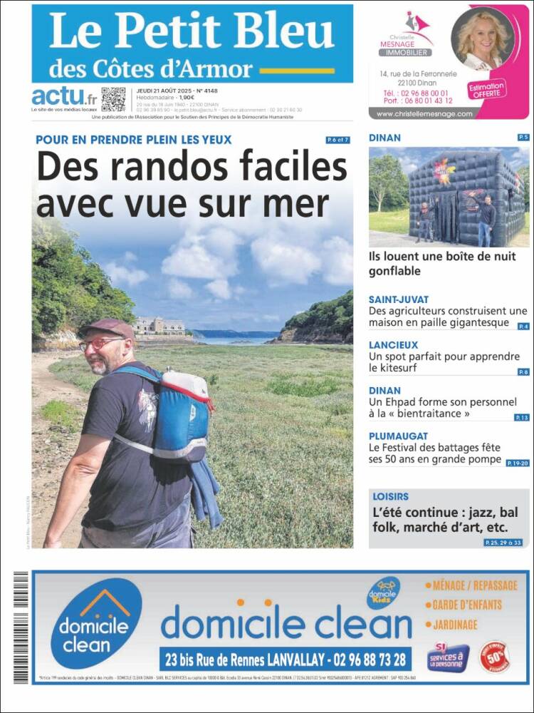 Portada de Le Petit Bleu (Francia)