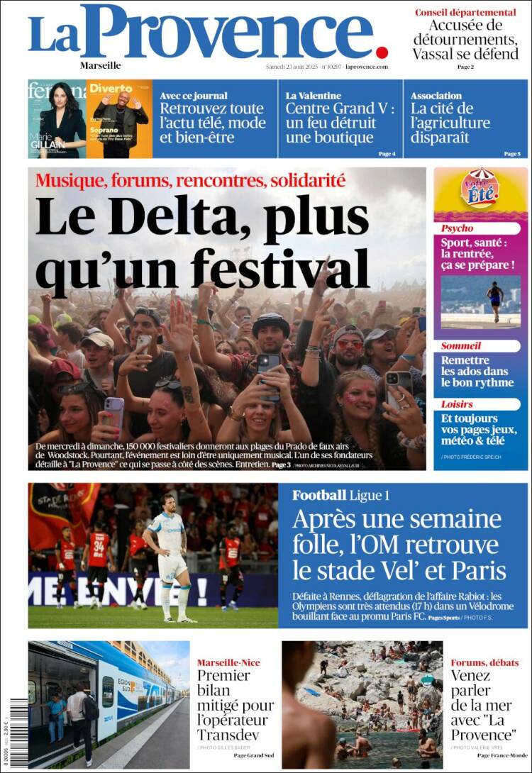 Portada de La Provence (Francia)