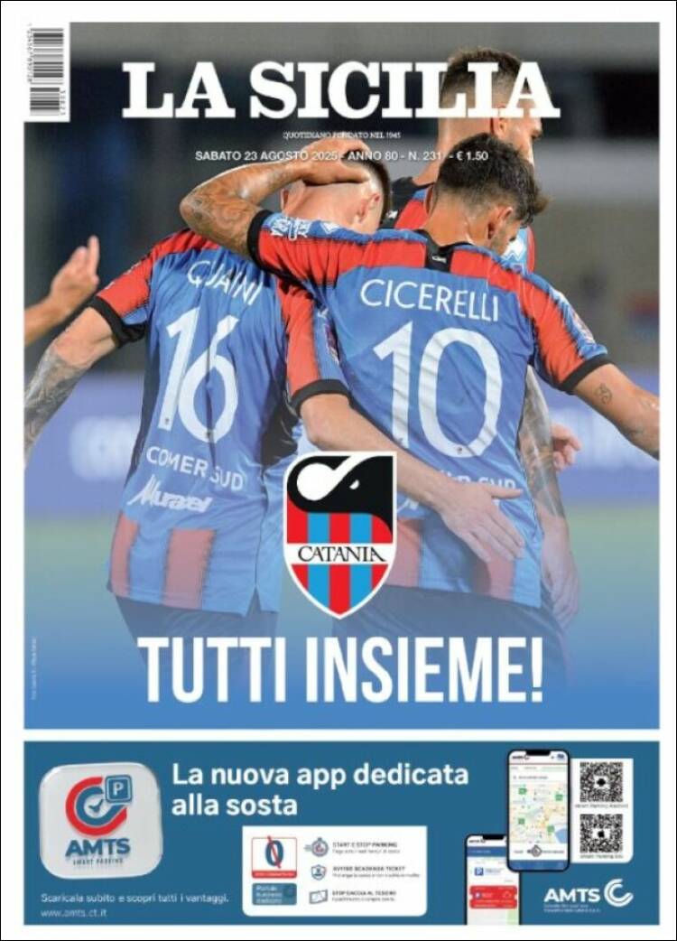 Portada de La Sicilia (Italia)