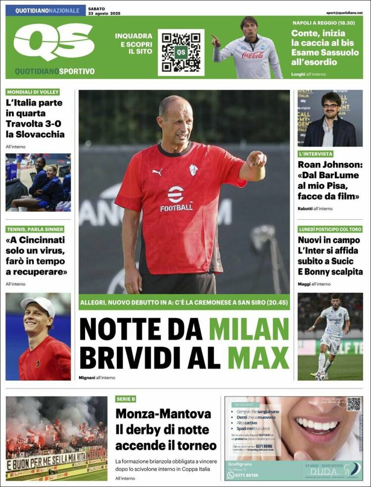Portada de Quotidiano Sportivo (Italia)