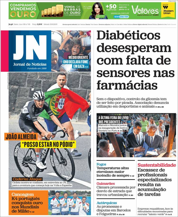 Portada de Jornal de Notícias (Portugal)