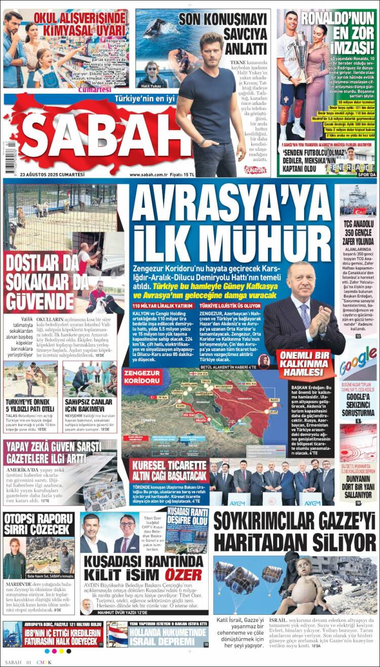 Portada de Sabah (Turqu&iacute;a)