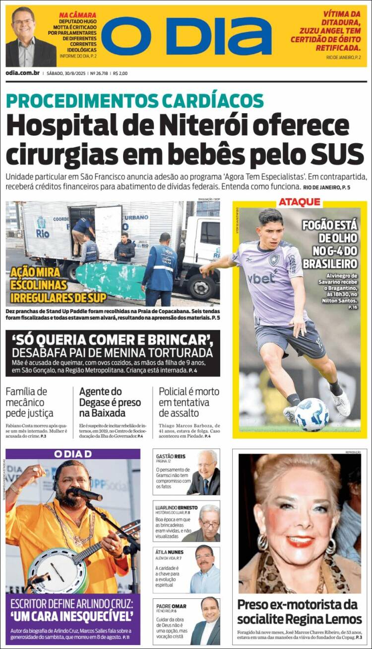 Portada de O Dia (Brasil)
