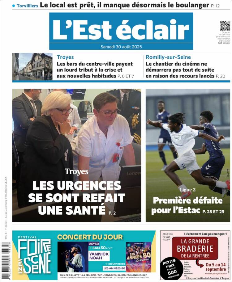 Portada de L'Est Eclair (Francia)
