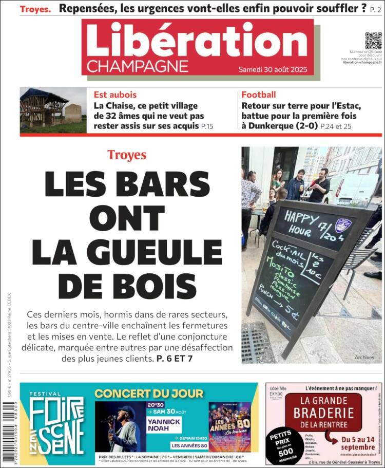 Portada de Libération Champagne (Francia)