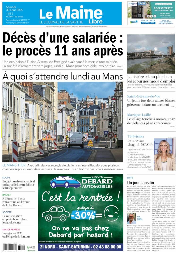 Portada de Le Maine Libre (Francia)