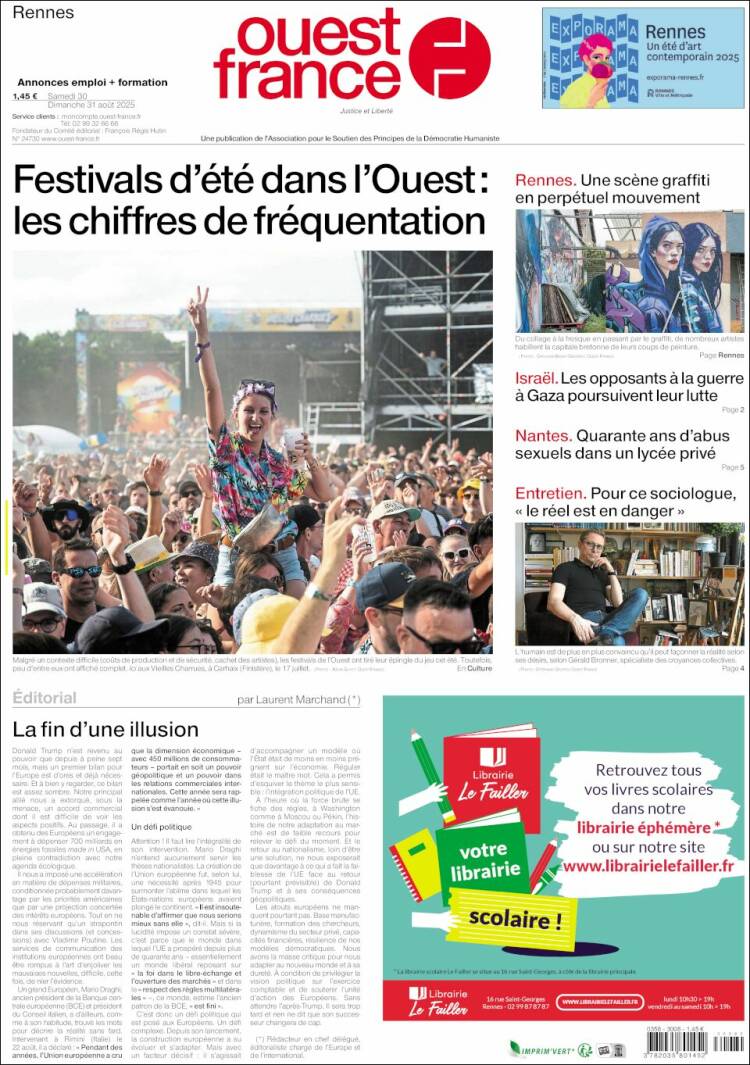 Portada de Ouest France (Francia)