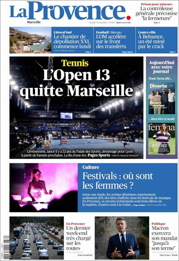 Portada de La Provence (Francia)