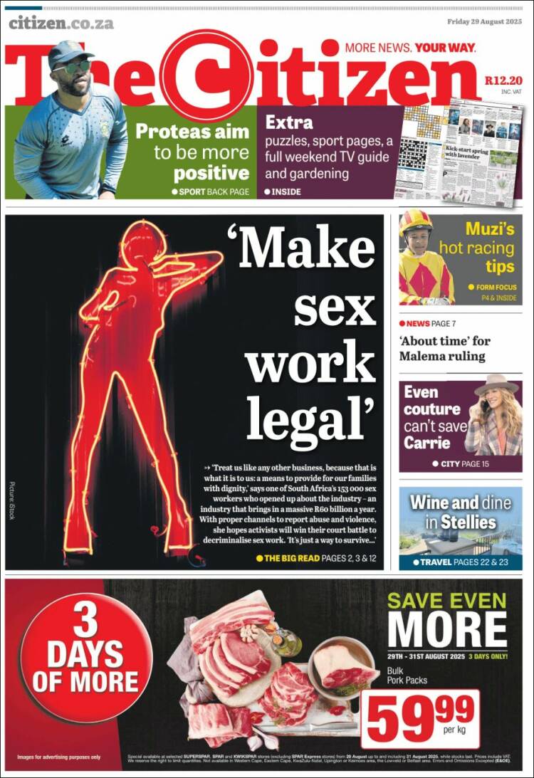 Portada de The Citizen (Sud&aacute;frica)