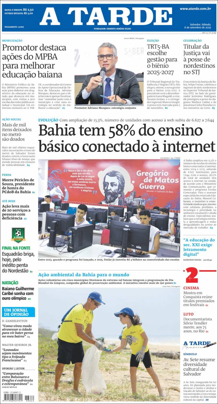 Portada de Diário A Tarde (Brasil)
