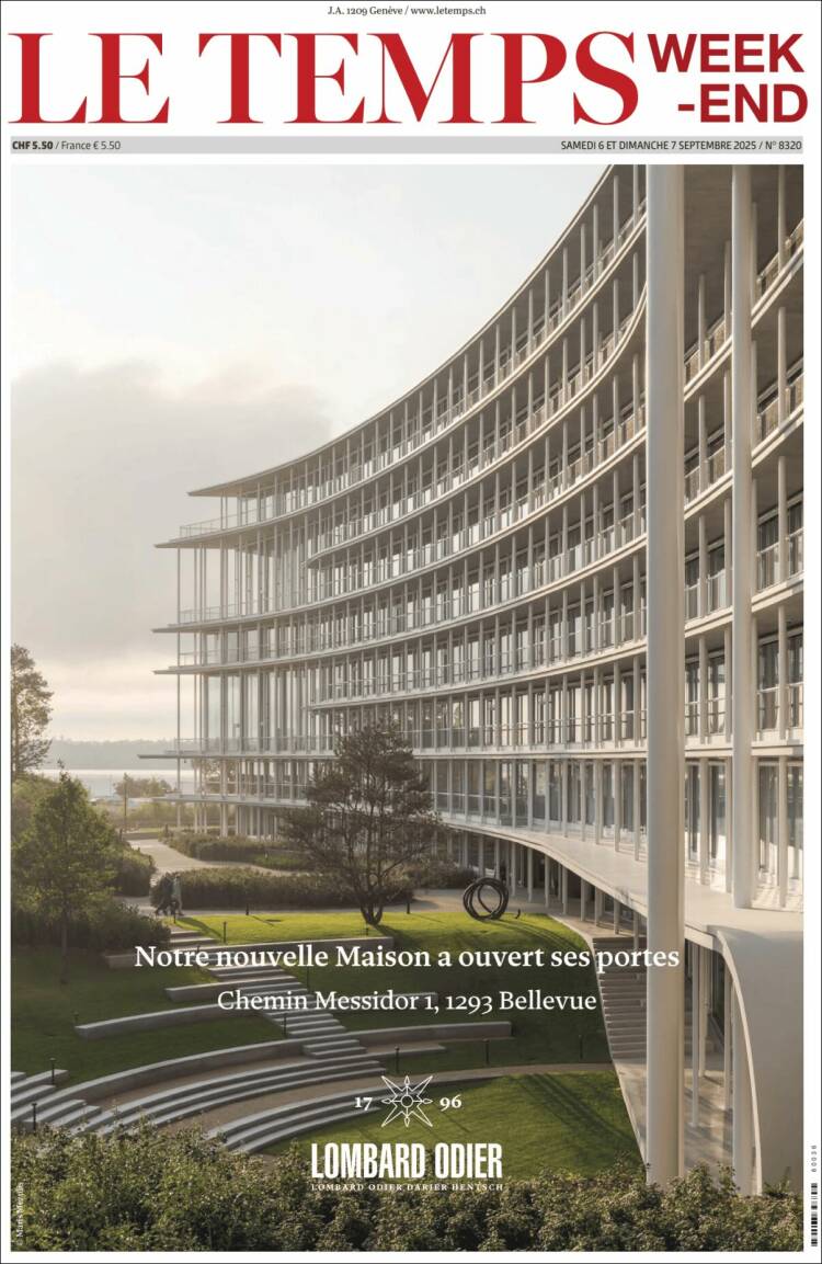 Portada de Le Matin (Suiza)