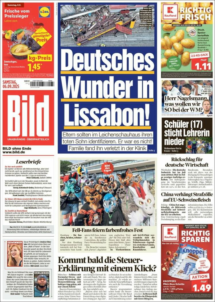 Portada de Bild (Alemania)