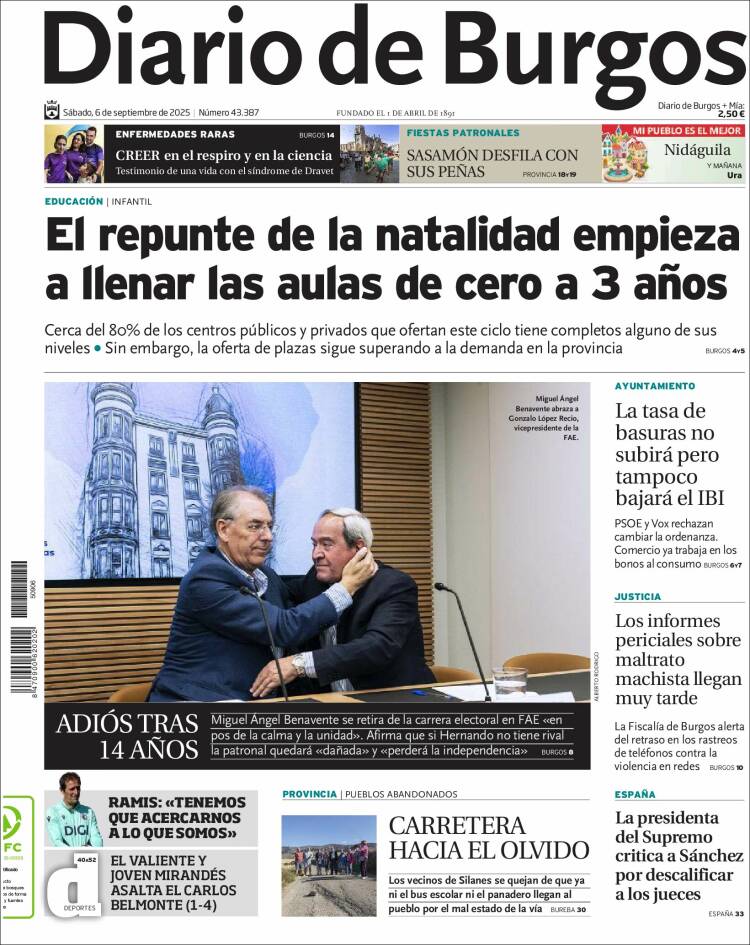 Portada de Diario de Burgos (Espa&ntilde;a)