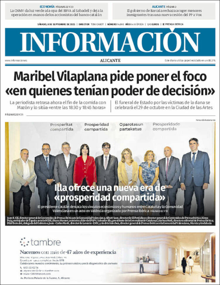 Portada de Diario Información (Espa&ntilde;a)