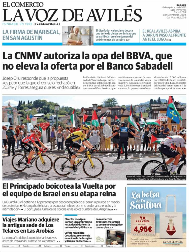 Portada de El Comercio - Avilés (Espa&ntilde;a)