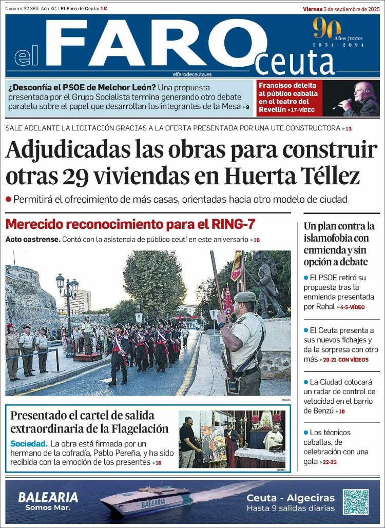 Portada de El Faro de Ceuta (Espa&ntilde;a)