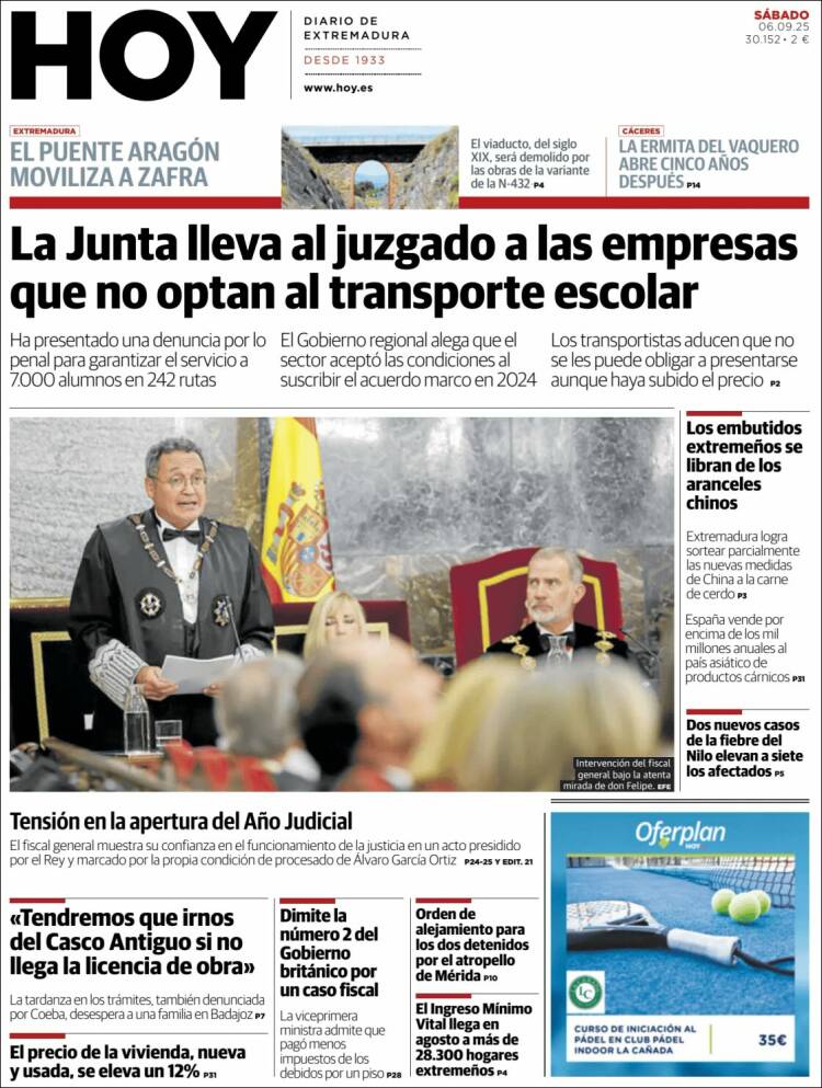 Portada de Hoy - Badajoz (Espa&ntilde;a)