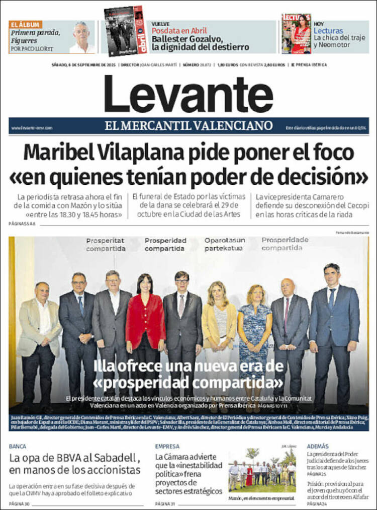 Portada de Levante (Espa&ntilde;a)